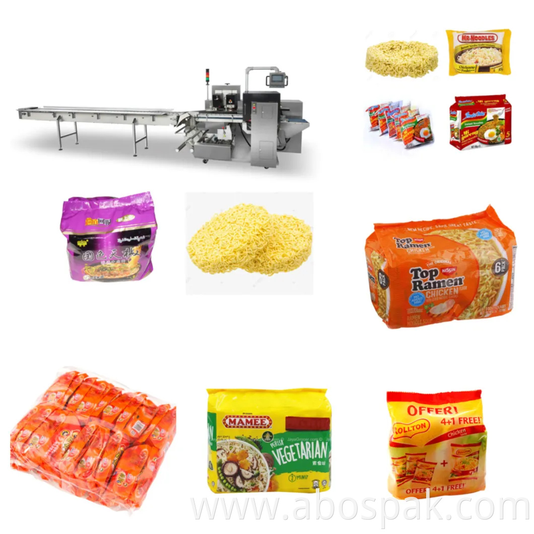 Automatic Fried Instant Noodles Seasoning Powder Flow Food Single Block and Multiple Secondary Packing Packaging Machine